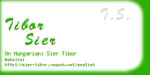 tibor sier business card